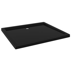 Red Cup Living vidaXL Receveur de douche rectangulaire en ABS Noir 80 x 90 cm