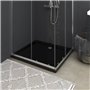 Red Cup Living vidaXL Receveur de douche rectangulaire en ABS Noir 80 x 90 cm