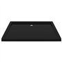 Red Cup Living vidaXL Receveur de douche rectangulaire en ABS Noir 80 x 90 cm