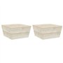 vidaXL Lot de 2 Tables de Jardin en épicéa imprégnées - Table Basse - Table d'appoint - Table de terrasse - 60 x 60 x 30 cm