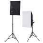 vidaXL Kit de Studio Photo Boîte à Lumière Toile de Fond et Réflecteur Kit d'Eclairage Photographie Système de Toile de Fond Lum