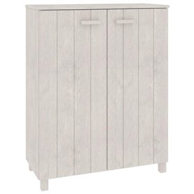 vidaXL Meuble à chaussures en pin massif blanc 85 x 40 x 108 cm avec rangement spacieux