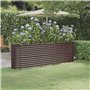 Bussandri Exclusive - Jardinière 224x40x68 cm acier revêtu de poudre brun