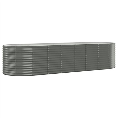 Bussandri Exclusive - Jardinière 322x100x68 cm acier revêtu de poudre gris