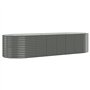 Bussandri Exclusive - Jardinière 322x100x68 cm acier revêtu de poudre gris