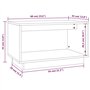 Meuble TV 60x35x35 cm Bois de pin massif