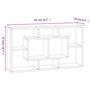 vidaXL Étagère Murale 8 Compartiments Flottante Suspendue Meuble de Rangement Chambre à Coucher Salle de Séjour Maison Intérieur