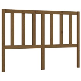 vidaXL Tête de Lit Meuble de Chambre à Coucher Tête de Cadre de Lit Accessoire de Lit Double Intérieur Marron Miel 126x4x100 cm