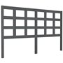 Tête de lit Gris 156x4x100 cm Bois massif de pin