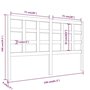 Tête de lit Gris 156x4x100 cm Bois massif de pin