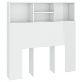 Testiera con Contenitore Bianco Lucido 100x19x103
