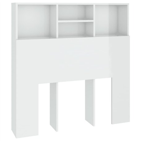 Testiera con Contenitore Bianco Lucido 100x19x103