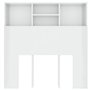 Testiera con Contenitore Bianco Lucido 100x19x103,5 cm