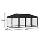 Tente de réception pliable avec parois Noir 3x6 m