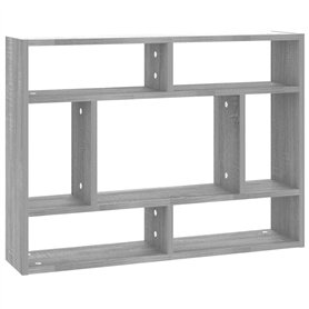 Étagère murale Sonoma gris 75x16x55 cm Bois ingénierie