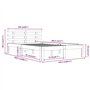 vidaXL Cadre de lit sans Matelas Bois Massif 160x200 cm