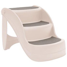 vidaXL Escalier Pliable 3 Marches pour Chien Crème 50x38x38 cm Échelle Voiture