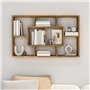 vidaXL Mensola a Muro Rovere Fumo 85x16x52,5 cm in Legno Multistrato