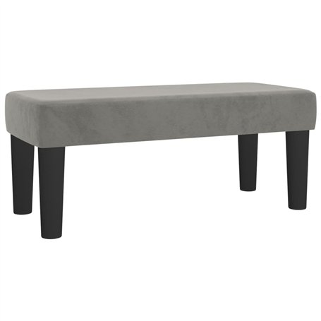 vidaXL Banc Ottoman Banquette Rembourré Banc de Lit Banc d'Entrée Chambre à Coucher Salon Couloir Intérieur Gris Clair 70x30x30