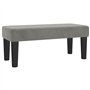 vidaXL Banc Ottoman Banquette Rembourré Banc de Lit Banc d'Entrée Chambre à Coucher Salon Couloir Intérieur Gris Clair 70x30x30