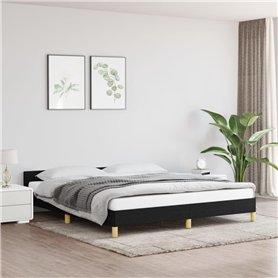vidaXL Cadre de lit sans Matelas Noir 180x200 cm Tissu