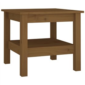 vidaXL Tavolino da Salotto Miele 45x45x40 cm Legno Massello di Pino