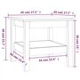 vidaXL Tavolino da Salotto Miele 45x45x40 cm Legno Massello di Pino