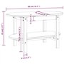Tavolino da Salotto Grigio 80x45x45cm in Legno Massello di Pino