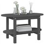 Tavolino da Salotto Grigio 80x45x45cm in Legno Massello di Pino