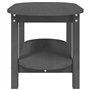 Tavolino da Salotto Grigio 80x45x45cm in Legno Massello di Pino