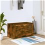 Armoire à chaussures murale Chêne fumé 70x35x38 cm Bois de Pin