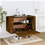 Armoire à chaussures murale Chêne fumé 70x35x38 cm Bois de Pin