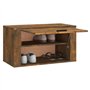 Armoire à chaussures murale Chêne fumé 70x35x38 cm Bois de Pin