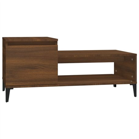 vidaXL Tavolino da Salotto Rovere Marrone100x50x45cm Legno Multistrato