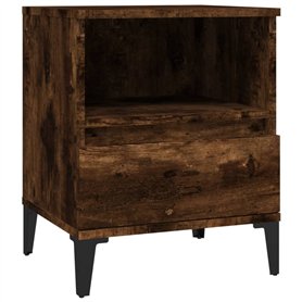 vidaXL Comodino Rovere Fumo 40x35x50 cm