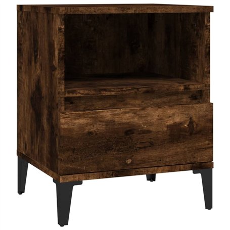 vidaXL Comodino Rovere Fumo 40x35x50 cm
