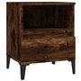 vidaXL Comodino Rovere Fumo 40x35x50 cm