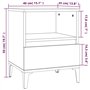 vidaXL Comodino Rovere Fumo 40x35x50 cm