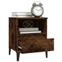 vidaXL Comodino Rovere Fumo 40x35x50 cm