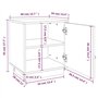 vidaXL 2X Tables de Chevet Tables de Nuit Armoires de Chevet Armoires de Lit Meubles de Chambre à Coucher Intérieur 40x34x45 cm 