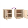 vidaXL 2X Tables de Chevet Tables de Nuit Armoires de Chevet Armoires de Lit Meubles de Chambre à Coucher Intérieur 40x34x45 cm 