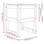 vidaXL Jardinière Pot de Fleurs de Jardin Bac à Fleurs Lit Surélevé Terrasse Balcon Patio Extérieur Gris 40x40x52,5 cm Bois Mass