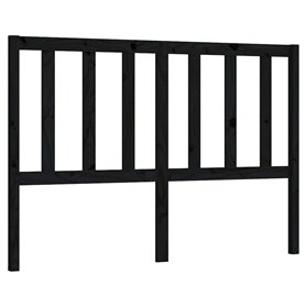 vidaXL Tête de Lit Meuble de Chambre à Coucher Tête de Cadre de Lit Accessoire de Lit Double Intérieur Noir 126x4x100 cm Bois Ma