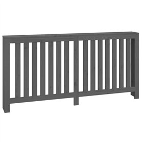 Cache-radiateur Gris 169x19x84 cm Bois massif de pin