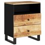 Comodino 50x33x62cm Legno Massello di Mango e Legno Multistrato