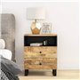 Comodino 50x33x62cm Legno Massello di Mango e Legno Multistrato