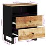 Comodino 50x33x62cm Legno Massello di Mango e Legno Multistrato