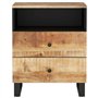 Comodino 50x33x62cm Legno Massello di Mango e Legno Multistrato