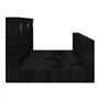 Mensole da Parete 2 pz Nero 50x12x9cm in Legno Massello di Pino
