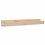 vidaXL 2X Étagères Murales Flottantes Suspendues Meuble de Rangement Chambre à Coucher Salle de Séjour 80x12x9 cm Bois de Pin Ma